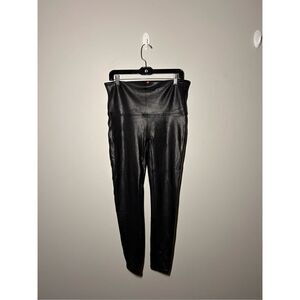 ‼️sale‼️Spanx black faux leather leggings size 1x C14-8